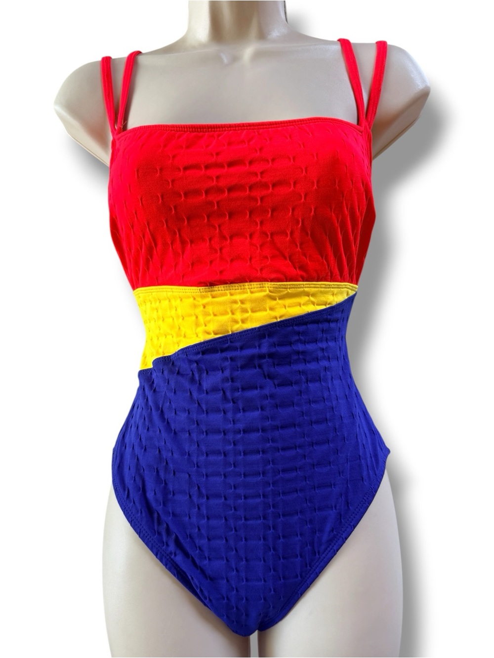 Magicsuit Swimsuit One Piece Colorblock Retro 80s 90s Size 10